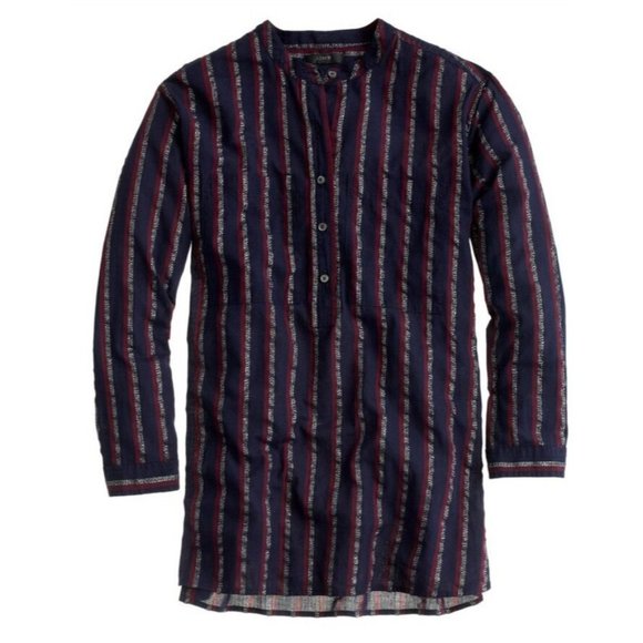 J Crew Metallic Stripe Popover Top Blouse Size 6 - Picture 3 of 11